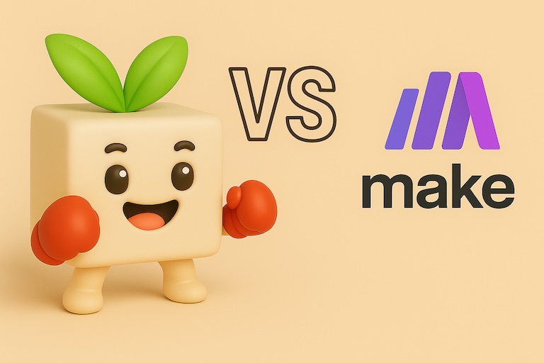 Toffu vs Make: Conversational AI vs Visual Workflow Builder